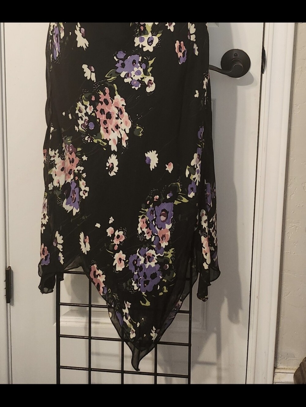 Vintage Y2K Betsey Johnson New York Floral Midi Slip Dress Asymmetrical Hem 10 - Picture 6 of 6